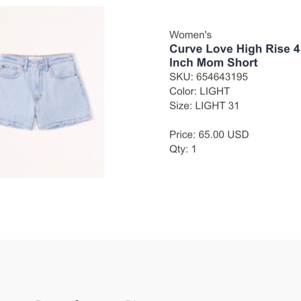 Women's Light Blue High Rise Mom Shorts